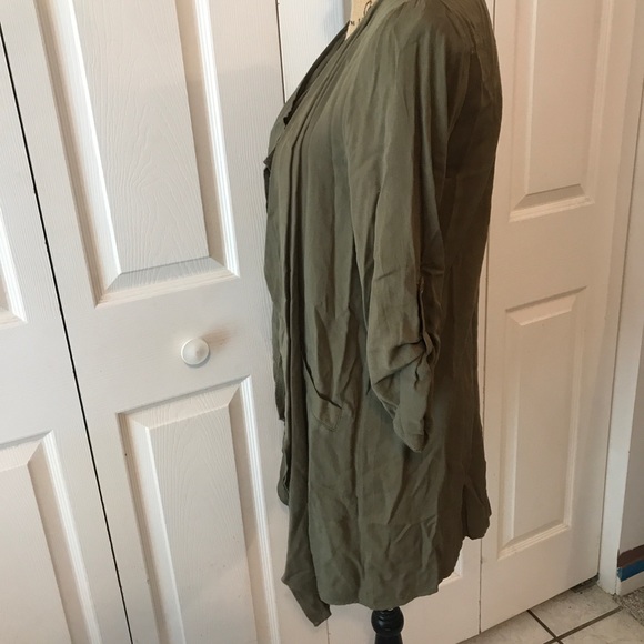 Very J Open Olive Green Cardigan Size Small - Picture 5 of 7